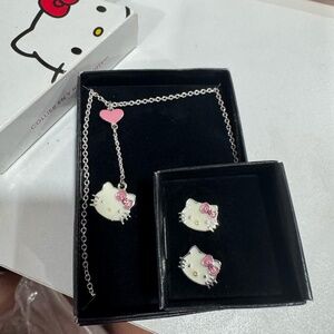 Hello Kitty necklace and earrings
